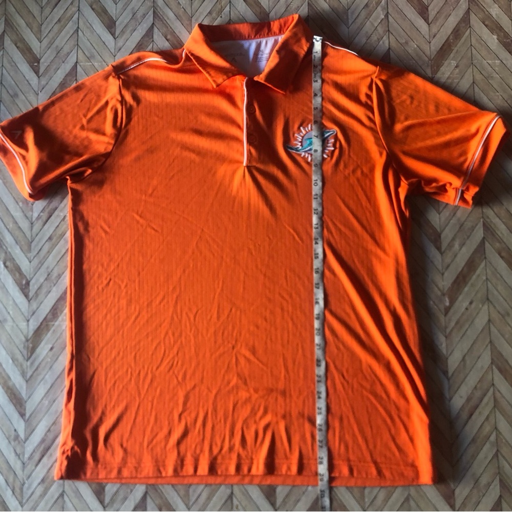Miami Dolphin’s Men’s Polo. Antigua, Orange, Size XL 100% Polyester - Picture 6 of 7